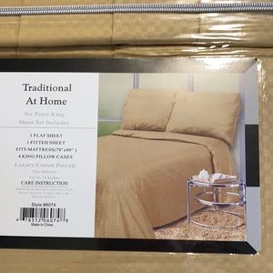 Traditional At Home 6p King Sheet Set sunflower